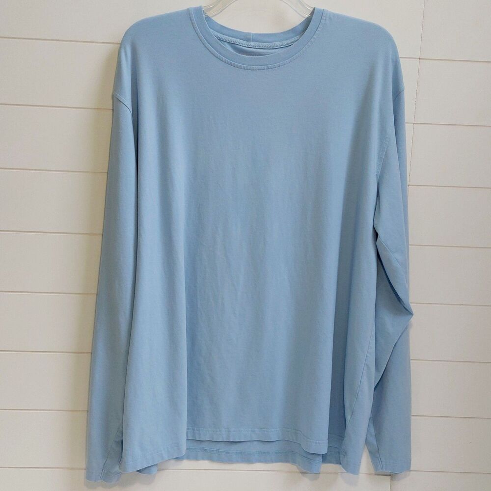Coolibar Men's XXL Morada Everyday T-Shirt Sky Blue UPF 50+ Outdoor Long Sleeves - Picture 3 of 9
